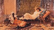 Frederick Goodall A New Light in the Harem painting